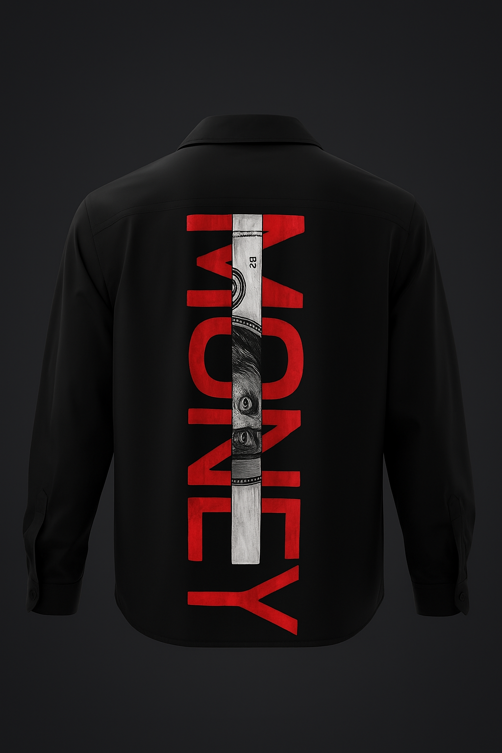 Hand-Painted “Money Eyes” Shirt – 100% Premium Japanese Giza Cotton | Bold Streetwear Art