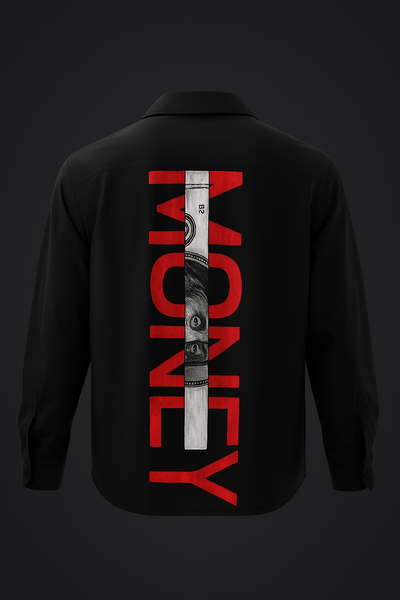 Hand-Painted “Money Eyes” Shirt – 100% Premium Japanese Giza Cotton | Bold Streetwear Art