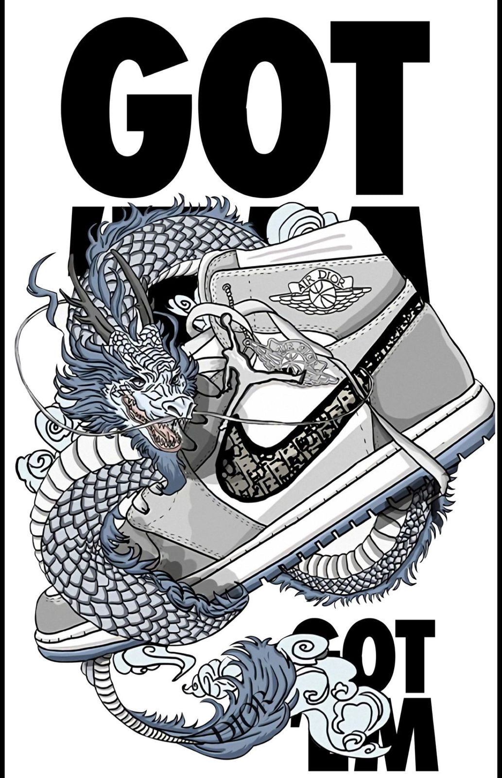 Dragon & Sneakers “Got ’Em” Hand-Painted Shirt